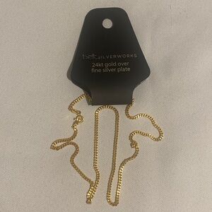18" BELK Silverworks 24kt Gold Over Fine Silver Plate Chain Necklace
